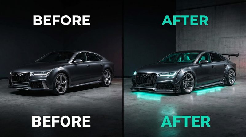 溏心短视频-改装对比